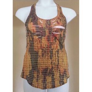 FREE PEOPLE Boho Burnout Striped Graphic Tank